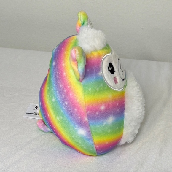 Squishmallow Rainbow Bailey Llama 5 Inch Super Soft Plush Furry Belly - Picture 3 of 8